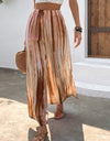 Striped High Waist Wide Leg Pants