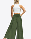 Smocked Split Wide Leg Long Pants