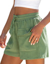 Drawstring High Waist Shorts with Pockets