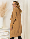 Long Sleeve Open Front Longline Cardigan