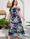 Full Size Floral Off-Shoulder Maxi Dress