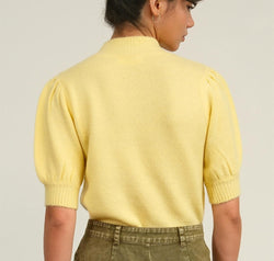 HYFVE Mock Neck Puff Sleeve Sweater