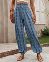 Tied Printed High Waist Pants