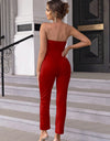 Sweetheart Neck Sleeveless Jumpsuit