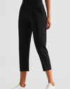 Elastic Waist Cropped Sports Pants