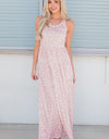 Leopard Round Neck Sleeveless Maxi Dress