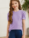 Round Neck Puff Sleeve T-Shirt