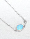 Opal Dolphin 925 Sterling Silver Necklace