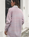 Striped Open Front Longline Cardigan