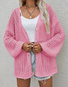 Openwork Button Front Cardigan