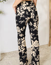 Heimish Full Size High Waist Floral Flare Pants