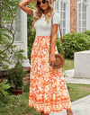 Floral Smocked Tiered Maxi Skirt