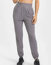 Elastic Waist Yoga Joggers with Pockets