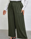 Plus Size Tied Wide Leg Pants