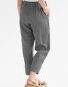 Pocketed Elastic Waist Pants