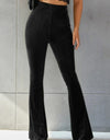 Ribbed High Waist Flare Pants