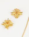 Starburst Gold-Plated Earrings and Necklace Set