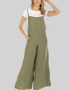 Full Size Cropped Wide Leg Overalls with Pockets