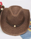 Tied Adjustable Lala Grass Woven Hat