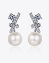 Pearl Moissanite Stud Earrings