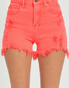 RISEN High Rise Distressed Denim Shorts