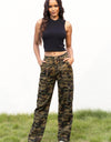 Camouflage Straight Leg Cargo Pants