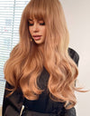 Full Machine Long Wave Synthetic Wigs 24''