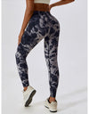 Tie Dye Wide Waistband Active Leggings