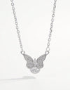 925 Sterling Silver Zircon Butterfly Necklace