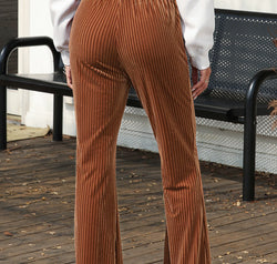 High Waist Corduroy Flare Pants