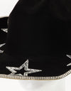 Fame Rhinestone Star Wide Brim Faux Suede Hat