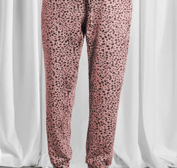 Full Size Leopard Drawstring Pocketed Pants