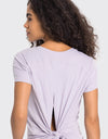 Tie Back Short Sleeve Sports Tee