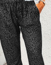 Double Take Leopard Print Joggers with Pockets