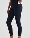 Wide Waistband Sports Leggings with Pockets