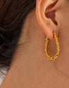 Gold-Plated Stainless Steel Hoop Earrings