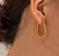 Gold-Plated Stainless Steel Hoop Earrings