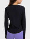 Round Neck Long Sleeve Sport Top