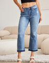 Judy Blue Full Size Release Hem Cropped Bootcut Jeans