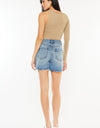 Kancan Full Size Raw Hem High Waist Denim Shorts