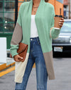 Color Block Long Sleeve Cardigan