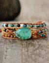 Natural Stone & Agate Layered Bracelet