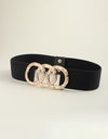 Zinc Alloy Buckle Elastic Wide Belt