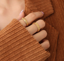 Titanium Steel Gold-Plated Ring