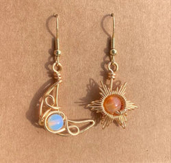 Beaded Alloy Earrings