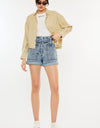 Kancan Ultra High Rise Paperbag Denim Shorts