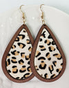 Teardrop Shape Wooden Dangle Earrings