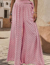 Printed Tied Wide Leg Pants