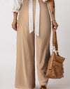 Smocked High Waist Wide Leg Pants