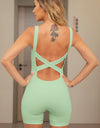 Crisscross Wide Strap Active Romper